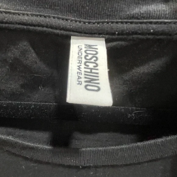 Moschino Black Short Sleeve Tee with Bear Design - Picture 2 of 2